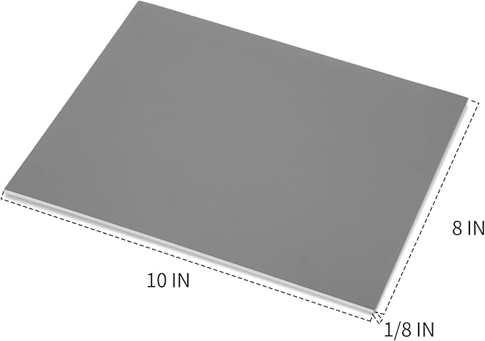 Falling in Art Soft Linoleum Carving Block, Linocut Block for Printmaking, 8 Inches by 10 Inches, Gray, 2-Pack