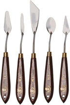 Creative Mark Stainless Steel Palette Knife Painting Tools - Paint Palette with Wooden Handle - Variety of Shapes and Sizes - Collection 5C, Set