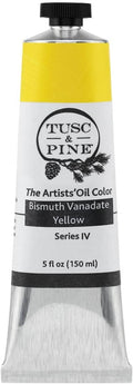 Tusc & Pine Artist Oil Paint - Bismuth Vanadate Yellow, 150 ml, Non-Yellowing, Rich & Creamy Consistency, Maximum Pigment Load, Small Batch Milled Oil Paints Made in the USA for Professional Artists