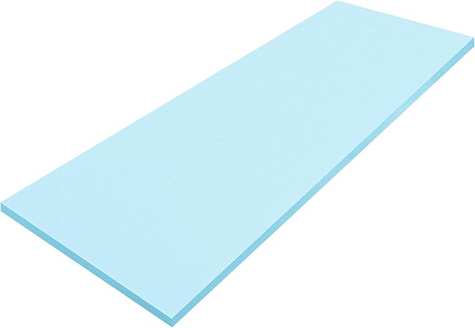 Amylove Polyurethane Foam 24" x 72" High Density Cushion Upholstery Foam Sheet for Seat Replacement DIY Projects Chairs Headboards Sofas Home (1/4" X 24" X 72",Blue)