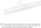 MECCANIXITY PVC Poster Hanger Rail Poster Strip Bar 120cm/47inch Clear with Clips for Poster, Map, 4 Set