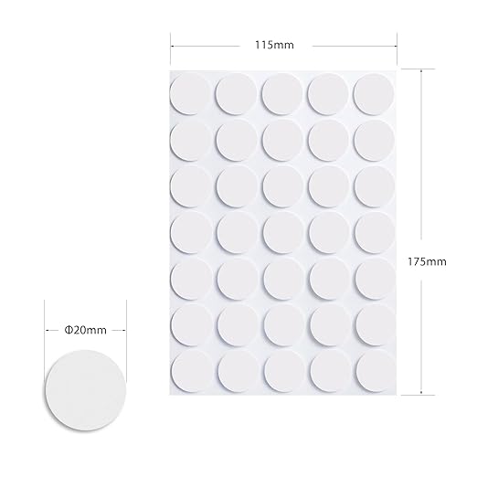 350 Pcs (0.79 Inch Diameter) 20mm Double Sided Adhesive Glue Round Dots Stickers Removable Clear Sticky Tack Putty Waterproof for Balloon, Crafts, Art Decoration