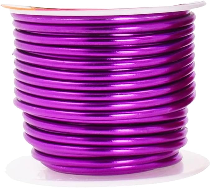 Mandala Crafts 8 Gauge Anodized Aluminum Craft Wire for Jewelry Making - 128 FT Colored Flexible Rainbow Wire - Bendable for Bonsai Armature Crafting Sculpting
