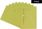 6x8 Mat for 8x10 Frame - Precut Mat Board Acid-Free Show Kit with Backing Board, and Clear Bags Pistachio Green 6x8 Photo Matte Made to Fit a 8x10 Picture Frame Matboard for Framing, Pack of 10 Mats
