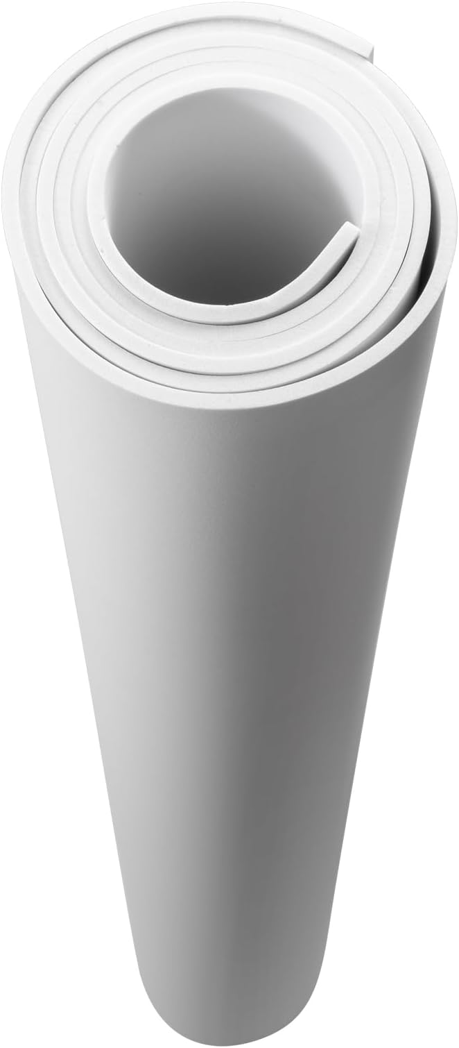 AMZQNART EVA Foam 4mm, Cosplay Foam 39x59 inch White, High Density 90 kg/m³, for Craft Projects Cosplay Costumes, Fake Weapons, Decorations, Christmas, Easter, Thanksgiving, etc.