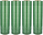 PSBM Green Stretch Wrap, 15 Inch x 1476 Feet, 4 Pack, Tinted Pre-Stretched Shrink Wrap Film for Moving, Packaging, Pallet Wrapping