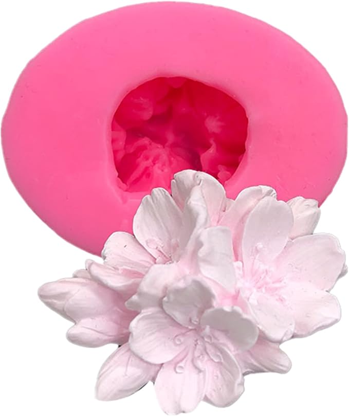 Plum Bossom Flower Silicone Soap Mold Candle Mold Fondant Chocolate Candy Cake Decorating Mould Resin Clay Baking Pastry Tools