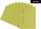 11x14 Mat for 8.5x11 Photo - Precut Pistachio Green Picture Matboard for Frames Measuring 11 x 14 Inches - Bevel Cut Matte to Display Art Measuring 8.5 x 11 Inches - Acid Free Pack of 100 MATS