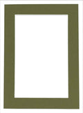 8x10 Mat for 6x8 Photo - Precut Dill Green Picture Matboard for Frames Measuring 8 x 10 Inches - Bevel Cut to Display Art Measuring 6 x 8 Inches - Acid Free ONE MAT with Backing Board & Clear Bag
