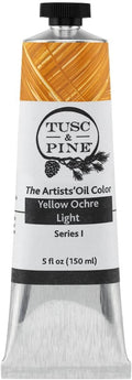 Tusc & Pine Artist Oil Paint - Yellow Ochre Light, 150 ml, Non-Yellowing, Rich & Creamy Consistency, Maximum Pigment Load, Small Batch Milled Oil Paints Made in the USA for Professional Artists
