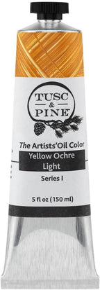 Tusc & Pine Artist Oil Paint - Yellow Ochre Light, 150 ml, Non-Yellowing, Rich & Creamy Consistency, Maximum Pigment Load, Small Batch Milled Oil Paints Made in the USA for Professional Artists