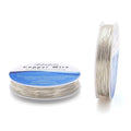 Adabele 164 Feet Premium Tarnish Resistant Round Jewelry Wire Copper Beading Wire Spool Bulk (0.7mm/21 Gauge) Sterling Silver Plated for DIY Craft Jewelry Making BF285-7