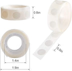 1600pcs Glue Point Clear Balloon Glue Removable Adhesive Dots Double Sided Dots of Glue Tape for Balloons Craft Glue Points Dots Sticky Dots or Wedding Decoration