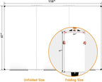 XBoard 118 x 48 Inch Magnetic Dry Erase Board, Oversized Foldable Whiteboard with Marker Tray 10' x 4' | Aluminum Frame