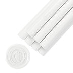 Glue Gun Wax Seal Sticks, 8 Pcs White Sealing Wax Sticks for Wedding Invitation Envelopes, Antique Stamp Seals, Letter Sealer, Scrapbook Supplies, Christmas Cards, Gifts Wrapping