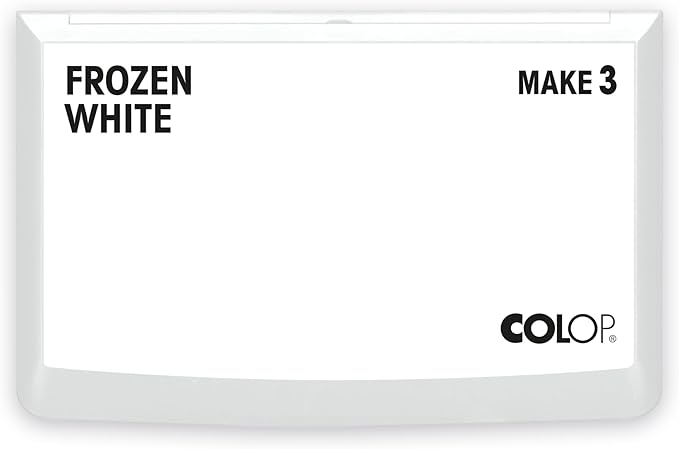 COLOP Make Series, Ink Stamp Pads, with Non-Toxic Premium Ink, Water-Based Acid-Free (Frozen White, Make 3-3-1/2" x 6-1/4")
