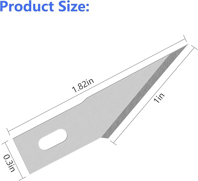 100 Pack Craft Hobby Blades #2 Craft Knife Blades Refill Hobby Knife Replacement Blade with Storage Box for Art and Crafting Scrapbooking Supplies Cutting Caving Stencil