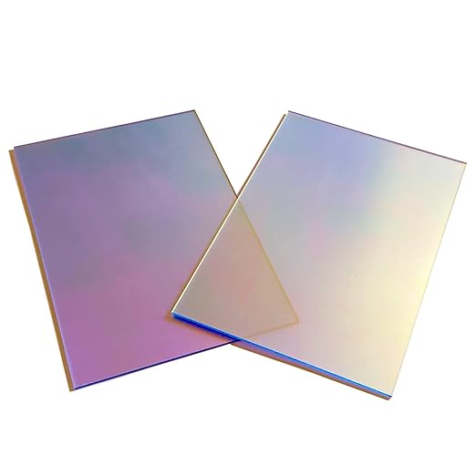 2 Pcs Clear Color Acrylic Sheets for Laser Cutting Thick 3mm 8x12x1/8In Color Clear Acrylic Sheet with Protective Paper for Handcrafts Signs