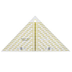 HONEYSEW Quilting Templates Acrylic Sewing Ruler with Non-Slip Rings for Quilting and Sewing Fabric Cutting Angles Rectangle Ruler (Triangle)