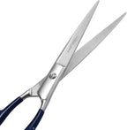 Small Sharp Embroidery Scissors - 5" Precision Tiny Stainless Steel Detail Needlework Shears for Sewing Trimming Fabric Thread Yarn, Comfort Blue Grip Stitchwork Scissors