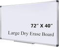72" x 40" Magnetic Dry Erase Board with Pen Tray | Extra Large Wall Mounted Aluminum Frame Whiteboard for Office, Classroom & Home | Premium Presentation Board for Meetings & Planning