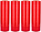PSBM Red Stretch Wrap, 15 Inch x 1476 Feet, 72 Pack, Tinted Pre-Stretched Shrink Wrap Film for Moving, Packaging, Pallet Wrapping
