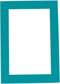 8x10 Mat Bevel Cut for 5.5x8.5 Photos - Acid Free Teal Blue Precut Matboard - For Pictures, Photos, Framing - 4-ply Thickness