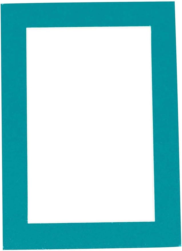 11x14 Mat for 8.5x11 Photo - Precut Teal Blue Picture Matboard for Frames Measuring 11 x 14 Inches - Bevel Cut Matte to Display Art 8.5 x 11 Inches - Acid Free ONE MAT with Backing Board & Clear Bag