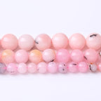 60PCS 6MM Natural Pink Opal Stone Beads for Jewelry Making DIY Energy Stone Healing Power Bracelet 15"
