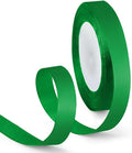 5/8 Inch 25 Yards Satin Ribbon Green, Solid Color Fabric Ribbon for Gift Wrapping, Wedding, Polyester Gift Ribbon for Birthday Party Decoration, Craft, Hair, Floral, Sewing