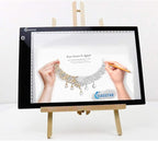 Light Box Drawing Pad, Tracing Board with Type-C Charge Cable and Brightness Adjustable for Artists, AnimationDrawing, Sketching, Animation, X-ray Viewing (FR-A4-P-black)