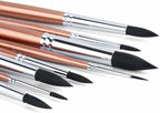 Transon 8pcs Round Watercolor Paint Brush Set Goat Hair for Watercolors,Acrylics,Inks,Gouache,Oil and Tempera