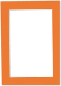 5.5x8.5 Mat for 8.5x11 Frame - Precut Mat Board Acid-Free Orange 5.5x8.5 Photo Matte for a 8.5x11 Picture Frame, Premium Matboard for Family Photos, Show Kits, Art, Picture Framing, Pack of 1 Mat