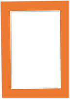 11x14 Mat for 8.5x11 Photo - Precut Orange Picture Matboard for Frames Measuring 11 x 14 Inches - Bevel Cut Matte to Display Art 8.5 x 11 Inches - Acid Free ONE MAT with Backing Board & Clear Bag