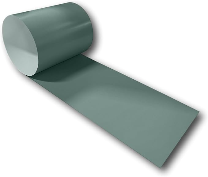 Eagle 1-24 Gauge KYNAR 500 Sheet Metal Flashing Rolls-10 FT Long-Heavy Duty-Commercial Grade-Roofing Flashing, Fascia Cover, Coping Cap-Multiple Sizes (6" x 10 FT, Hemlock Green)