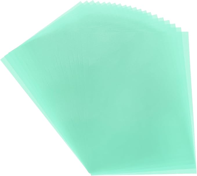 MECCANIXITY Colored Vellum Paper, 20 Sheet Sky Blue Transparency 11.7 x 8.2 Printable Vellum Paper, Translucent Vellum Sheets for Printing Wedding Invitations, Ink Jet Laser Printer
