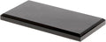 Plymor Black Acrylic Rectangular Beveled Display Base, 6" W x 3" D x 0.5" H, Pack of 3