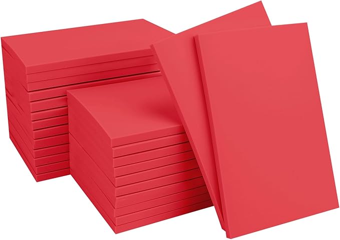 25 Pcs 4"x6" Rubber Carving Blocks, Linoleum Blocks, Stamp Carving Blocks for Printmaking, Linocut Artists, Crafts and More,red by KUKLIPJIM.