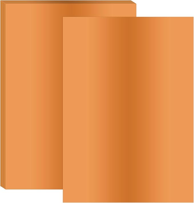 PATIKIL 11.7x8.3" Hot Stamping Foil Paper Sheet, 20 Sheets A4 Heat Transfer Hot Stamping Paper Foil for Leather DIY Logo Decor Craft Gift Package Scrapbook Card, Bronze