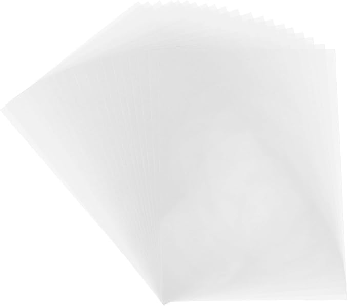 MECCANIXITY Colored Vellum Paper, 20 Sheet White Transparency 11.7 x 8.2 Printable Vellum Paper, Translucent Vellum Sheets for Printing Wedding Invitations, Ink Jet Laser Printer