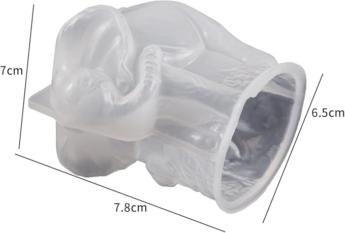 Elephant Cylinder Animal Resin Casting Silicone Mold for Home Decor & Candle Making Wave Spiral Mold