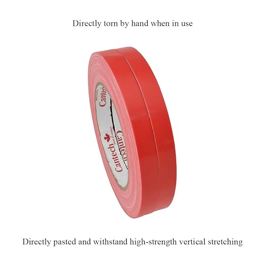 HAHIYO Red 0.5Inch Wide Floral Tape, Waterproof Florist Tape Flower Wrap Adhesive Waterproof Decorative Tape for Bouquet Stem Wrapping Flower Arranging and Floral Craft, 2Rolls 200Feet/66Yard