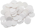 Set of 100 Opaque Plastic Learning Counters Mini Poker Chips Game Tokens with Storage Box (White, 1.58 Inch)
