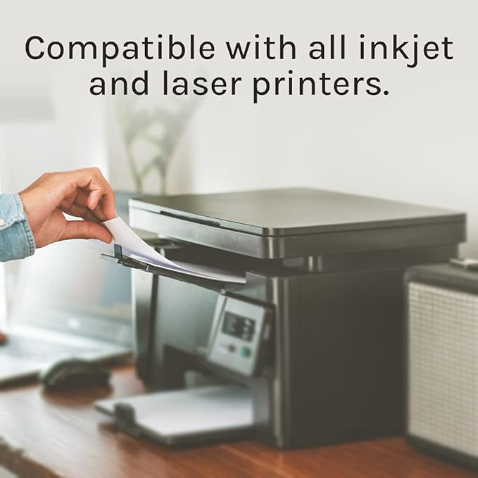 Premium Label Supply White Sticker FBA Labels – 4" x 3.33" – Laser/Inkjet Compatible – (6 per Sheet), 100 Sheets - 600 Total Adhesive Labels
