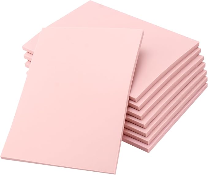 8PCS 8 x 6 Inches Pink Rubber Carving Block, Soft Rubber Stamp Carving Blocks, Rubber Linoleum Block for Craft, DIY