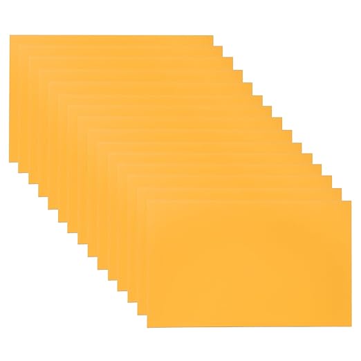 PATIKIL 5x8 Inch Anodized Aluminum Sheet Metal, 15Pcs Laser Plates Engraving Blanks 0.5MM Thin Rectangle for Crafting DIY House Laser Engraving, Yellow