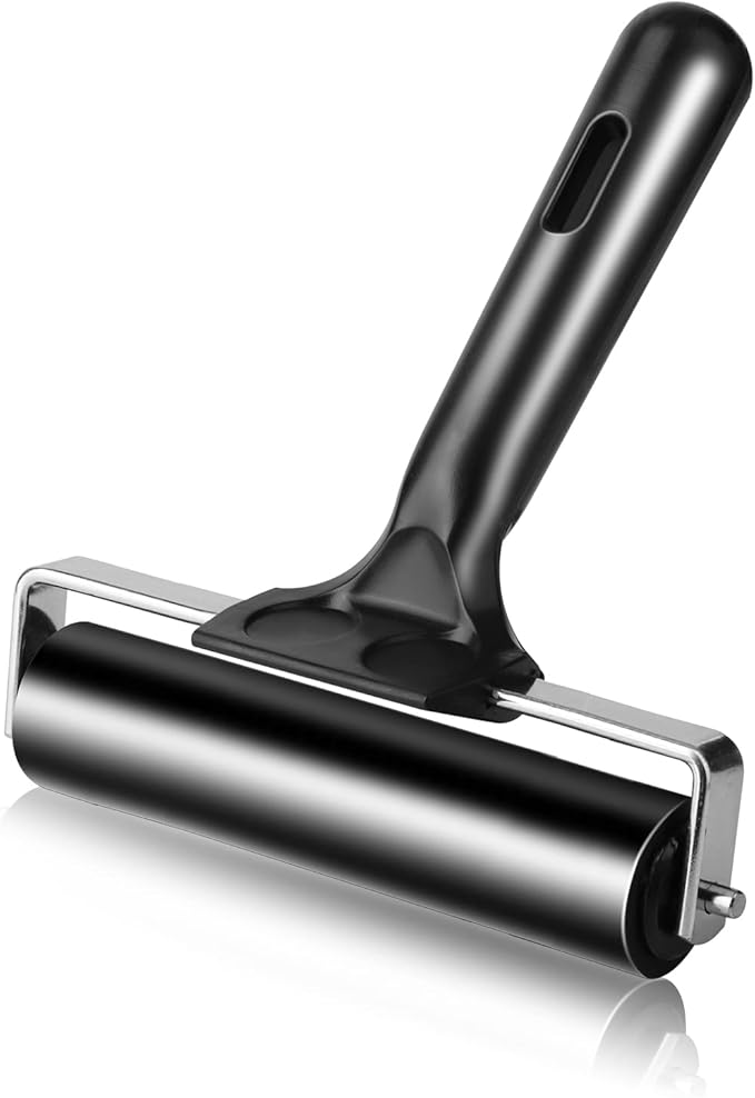 6 Inch Rubber Roller Tool, Rubber Brayer Roller for Printmaking by HRLORKC