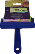 Gel Press Rubber Brayer - for printmaking, Scrapbooking, Paper Crafts, Home Decor & More - 4 Inches, Blue & Green