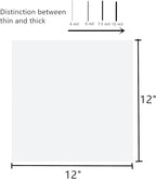 12-Pack 7.5mil 12×12" Blank Stencil Sheet for Laser Cutting, Transparent PET Stencil Tools and Machines Template Material