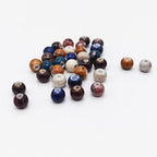 INSPIRELLE 180 Pieces Porcelain Beads Chinese NOT-Round Ceramic Beads 8mm for Handmade Jewelry Making Bracelets Necklace Making, Variable Glaze